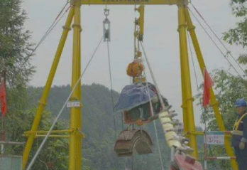 小型電動葫蘆參與特高壓索道物資運輸工作